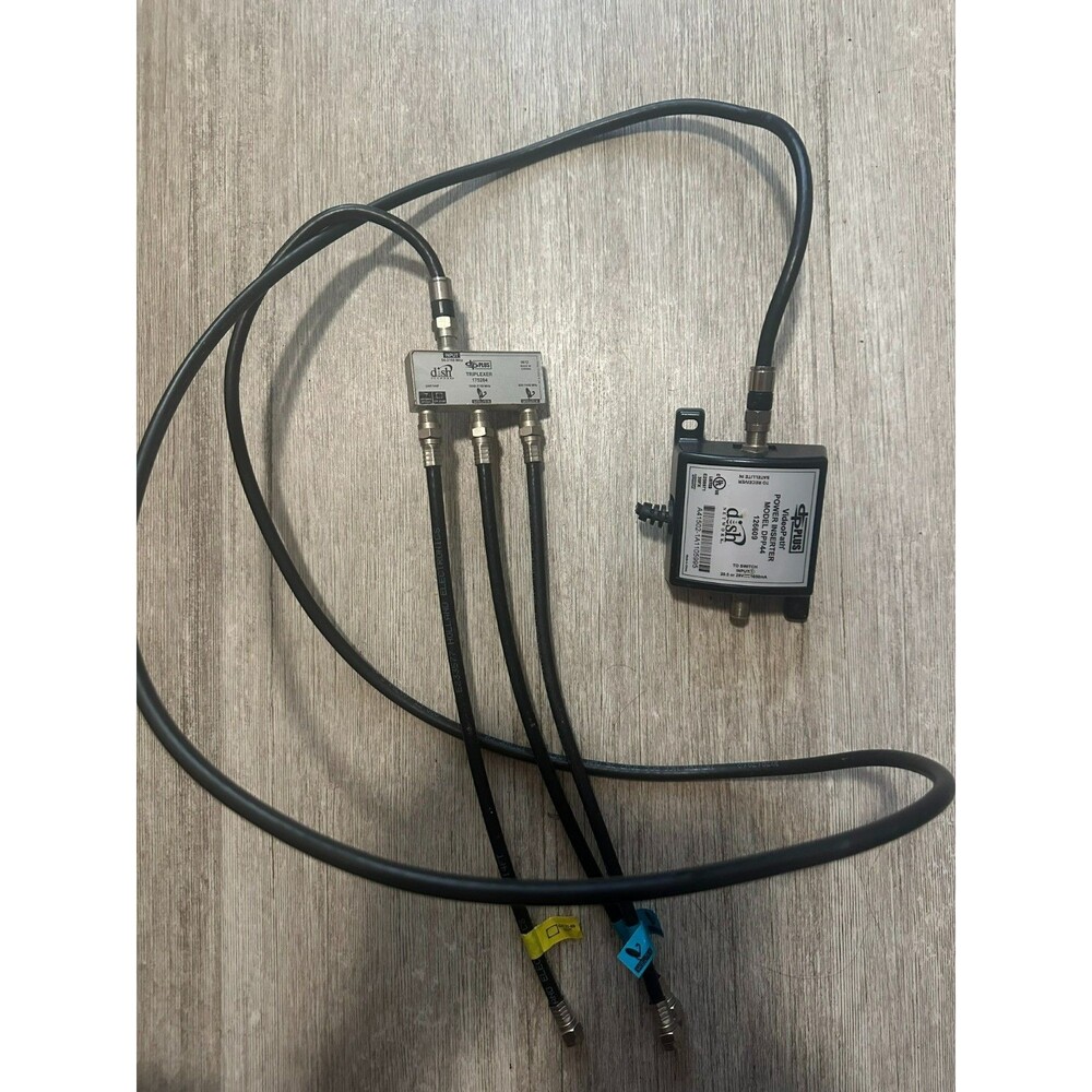 Dish Network DP Plus VideoPath Power Inserter DPP44 126609 and Triplexer 175284